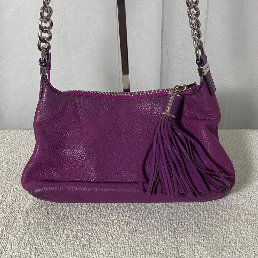 GUC Michael Kors Vibrant Purple Pebbled Leather Crossbody Bag - Picture 2 of 10